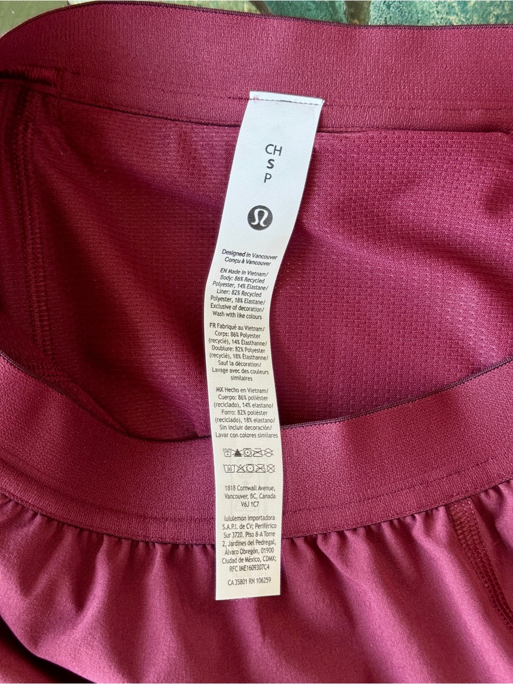 Lulu Lemon High-Rise Split Short 3"
Stripe - Burgundy - Picture 7 of 8